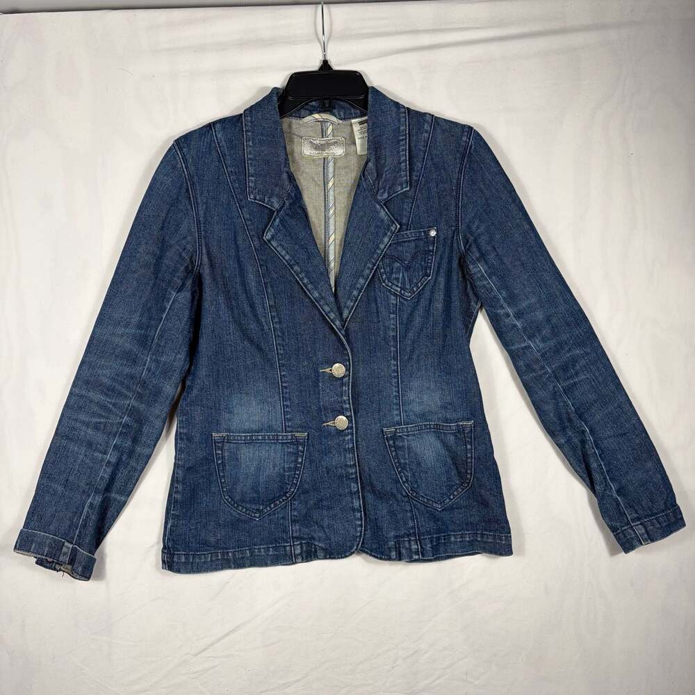Levi's Women's Blue Denim Blazer Jacket Size M
